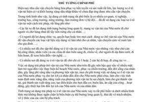 Chỉ thị 138-TTg nghiêm cấm dùng xe ô tô vận tải trái phép