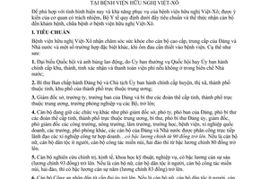 Thông tư 40-BYT/TT quy định tiêu chuẩn thể thức nhận cán bộ khám chữa bệnh bệnh viện hữu nghị Việt-Xô