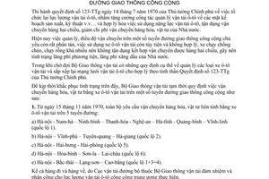 Thông tư 49-TT vận chuyển hàng hóa vật tư bằng ô-tô đường giao thông công cộng