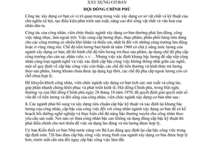 Quyết định 04-CP  bổ sung chế độ đãi ngộ công nhân, viên chức ngành xây dựng cơ bản