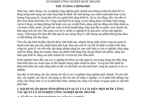 Chỉ thị 11-TTg ổn định tình hình sản xuất cải tiến một bước công tác quản lý xí nghiệp công nghiệp quốc doanh
