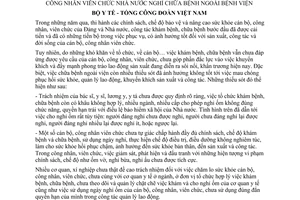 Thông tư liên bộ 12-TT/LB quy định trách nhiệm công đoàn y tế các cấp cán bộ, công nhân viên chức Nhà nước nghỉ chữa bệnh ngoài bệnh viện