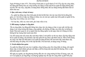 Thông tư 12-LĐ/TT hướng dẫn cấp áo quần lao động công nhân, lao động xây dựng cơ bản