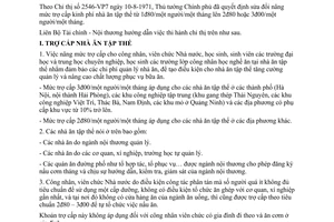 Thông tư liên bộ 28-LB/TT hướng dẫn trợ cấp nhà ăn tập thể