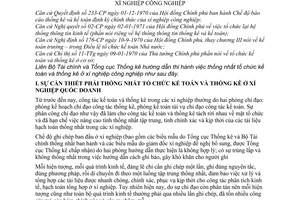 Thông tư liên bộ 970-LB hướng dẫn thống nhất tổ chức kế toán thống kê xí nghiệp công nghiệp