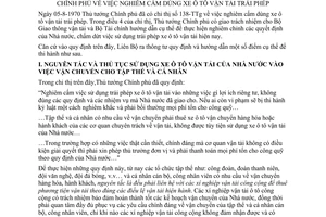 Thông tư liên bộ 36-TT/LB hướng dẫn Chỉ thị 138-TTg nghiêm cấm dùng xe ô tô vận tải trái phép