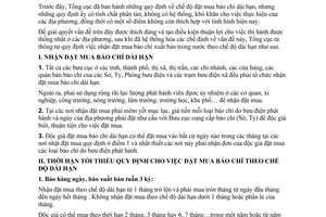 Thông tư 31-TT/PH quy định nhận đặt mua báo chí xuất bản trong nước