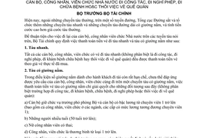 Thông tư 31-TT/HCVX thanh toán tiền vé đi tàu nhanh tàu có giường nằm cán bộ, công nhân, viên chức Nhà nước công tác nghỉ phép chữa bệnh thôi việc