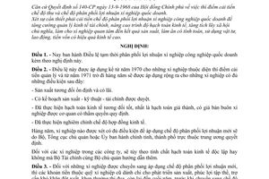 Nghị định 236-CP Điều lệ tạm thời phân phối lợi nhuận xí nghiệp công nghiệp quốc doanh