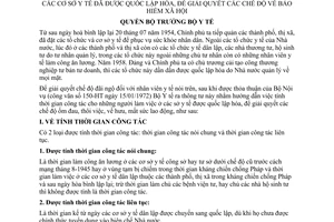 Thông tư 07-BYT/TT hướng dẫn tính thời gian công tác người làm việc cơ sở y tế quốc lập hóa giải quyết  chế độ bảo hiểm xã hội
