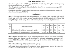 Quyết định  66-CP chế độ đãi ngộ cô nuôi trẻ thuộc khu vực Nhà nước