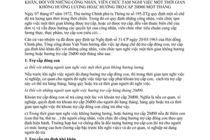 Thông tư 13-3B Hướng dẫn chế độ trợ cấp đông con gia đình khó khăn công nhân viên chức tạm nghỉ việc không hưởng lương trợ cấp 20 đồng tháng