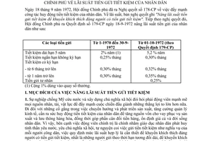 Thông tư 08-VP-TT lãi suất tiền gửi tiết kiệm nhân dân hướng dẫn Quyết định 179-CP