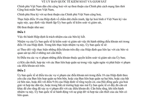 Nghị định thư Pari 1973 Uỷ ban Quốc tế Kiểm soát Giám sát