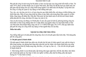 Thông tư 06-TL/KTCB quy định tỷ lệ phụ phí thi công các công trình xây dựng cơ bản ngành thuỷ lợi