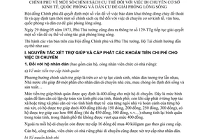 Thông tư 10-TC/NLTL chính sách di chuyển cơ sở kinh tế, quốc phòng dân cư giải phóng lòng sông hướng dẫn nghị quyết 28-CP