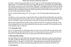 Thông tư 9-NV hướng dẫn tính trả khoản bảo lưu một năm trợ cấp gia đình liệt sĩ dân chính hy sinh ở A