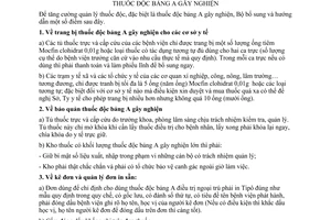 Thông tư 24-BYT/TT hướng dẫn thực hiện quy chế thuốc độc bảng A gây nghiện