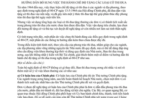 Thông tư 835-TĐ bổ sung chế độ tặng cờ thi đua