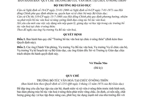 Quyết định 1251-QĐ Quy chế trường bổ túc văn hoá tại chức ở nông thôn