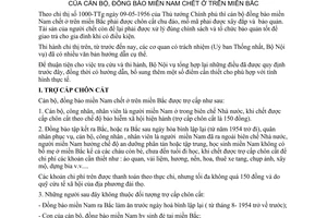 Thông tư 01-NV hướng dẫn tổ chức chôn cất, quản lý hồ sơ, di sản mồ mả cán bộ, đồng bào miền Nam chết trên miền Bắc