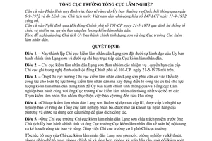 Quyết định 53-QĐ  thành lập Chi cục kiểm lâm nhân dân Lạng sơn