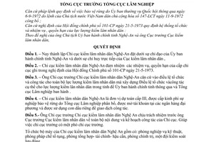 Quyết định 170-QĐ thành lập Chi cục kiểm lâm nhân dân Nghệ An