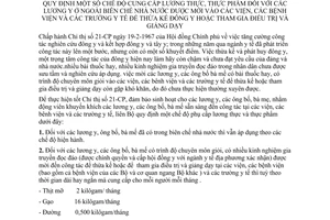 Thông tư 04-TT/LB cung cấp lương thực, thực phẩm lương y ngoài biên chế nhà nước mời vào viện, bệnh viện thừa kế đông y tham gia điều trị giảng dạy