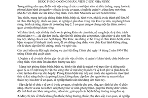 Quyết định 91-TTg chấn chỉnh tổ chức khám bệnh, chữa bệnh định mức y dược phí cho CNVC Nhà nước