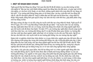Thông tư 03-LĐ/TT giáo dục ý thức ngành nghề hướng dẫn học sinh phổ thông đi học nghề