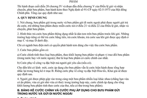 Thông tư 06-1974/TT trường hợp cách trả cước bưu phẩm