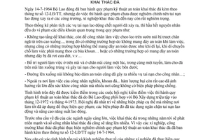 Thông tư 6-LĐ/TT bổ sung thay đổi quy phạm kỹ thuật an toàn khai thác đá