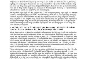 Quyết định  201-CP sắp xếp việc làm cho những người có khả năng làm việc