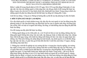 Thông tư 12/TTLB hướng dẫn chế độ bắt buộc lao động Quyết định 201-Cp