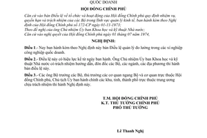 Nghị định 217-CP điều lệ quản lý đo lường trong các xí nghiệp công nghiệp quốc doanh