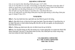 Nghị định 216-CP điều lệ quản lý đo lường