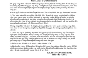 Thông tư 243-TTg quy định khoản phụ cấp bù giá lương thực khác thay gạo công nhân, viên chức Nhà nước