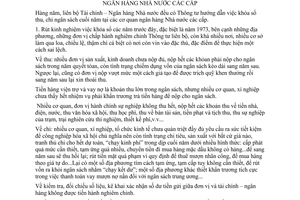 Thông tư 21-TT/LB khóa sổ thu chi ngân sách Nhà nước cuối năm cơ quan ngân hàng các cấp