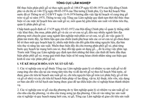 Thông tư 38-VP/TH sản xuất phân phối gỗ xẻ