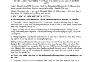 Thông tư 1-TC/HCVX hướng dẫn quản lý cấp phát khoản phụ cấp bù giá lương thực khác thay gạo công nhân viên chức Nhà nước