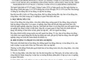 Thông tư 6-LĐ/TT hướng dẫn việc làm sử dụng sổ lao động công nhân, viên chức Nhà nước Nghị định 97-CP