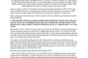 Thông tư 07/TT hướng dẫn sắp xếp sử dụng hợp lý lực lượng cán bộ, công nhân, viên chức qua chấn chỉnh tổ chức sản xuất tinh giảm bộ máy quản lý