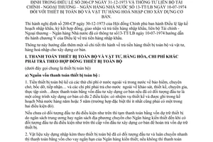 Thông tư 17-TC/NHKT thiết bị vật tư hàng hoá nhập xây dựng cơ bản hướng dẫn Điều lệ 200-CP chế độ trả tiền hàng nhập khẩu thông tư liên bộ 13-TT/LB