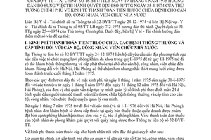 Thông tư 18-BYT/TTLB kinh tế thanh toán tiền thuốc chữa bệnh cán bộ, công nhân, viên chức Nhà nước bo sung Quyết định 91-TTg