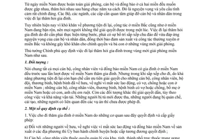 Chỉ thị 234-TTg đi lại thăm hỏi gia đình vùng mới giải phóng miền Nam