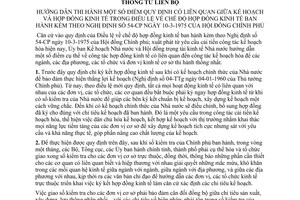 Thông tư liên bộ 573-TT/LB quy định liên quan kế hoạch hợp đồng kinh tế sửa đổi Nghị định 54-CP