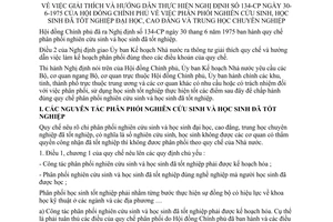 Thông tư 04-UB/GD-ĐT phân phối nghiên cứu sinh học sinh tốt nghiệp đại học, cao đẳng trung học chuyên nghiệp