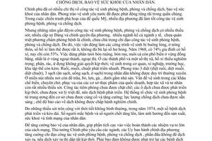 Chỉ thị 311-TTg tăng cường chỉ đạo công tác vệ sinh phòng bệnh, phòng chống dịch, bảo vệ sức khỏe nhân dân