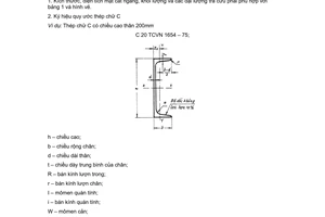 Tiêu chuẩn Việt Nam TCVN 1654:1975 về Thép cán nóng  - Thép chữ C - Cỡ, thông số kích thước do Ủy ban Khoa học và Kỹ thuật Nhà nước ban hành