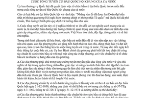 Thông tư 32-TTg hướng dẫn luật bầu cử đại biểu Quốc hội miền Bắc tổng tuyển cử bầu Quốc hội chung cả nước